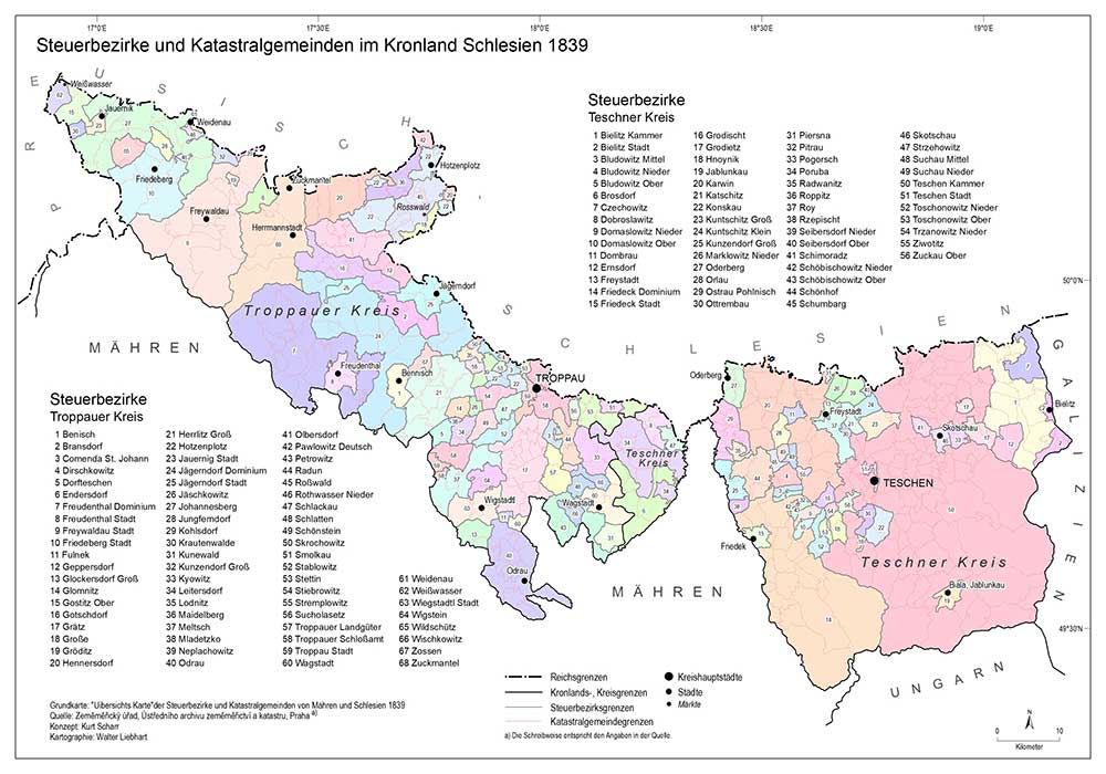 Administrative Karte SCHLESIEN 1